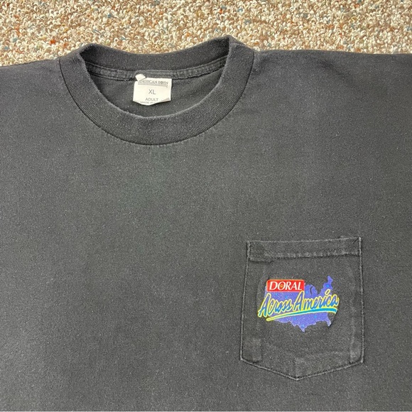VTG 1996 Doral Cigarettes Country Music Across America Faded Pocket t-shirt XL - Picture 3 of 10